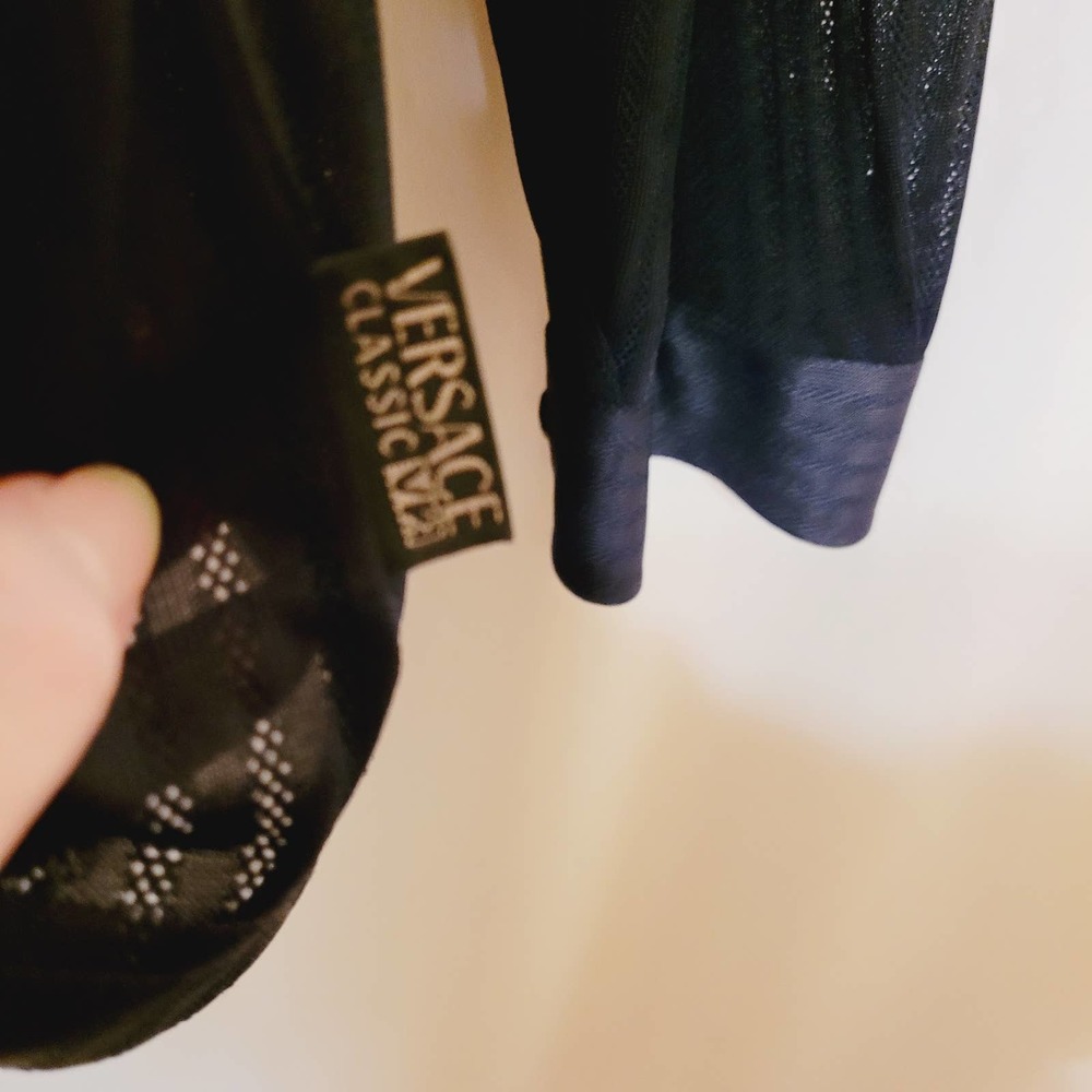 Versace Classic Black Button Down Striped Shirt - image 3